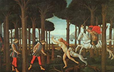 The Story of Nastagio degli Onesti by Sandro Botticelli